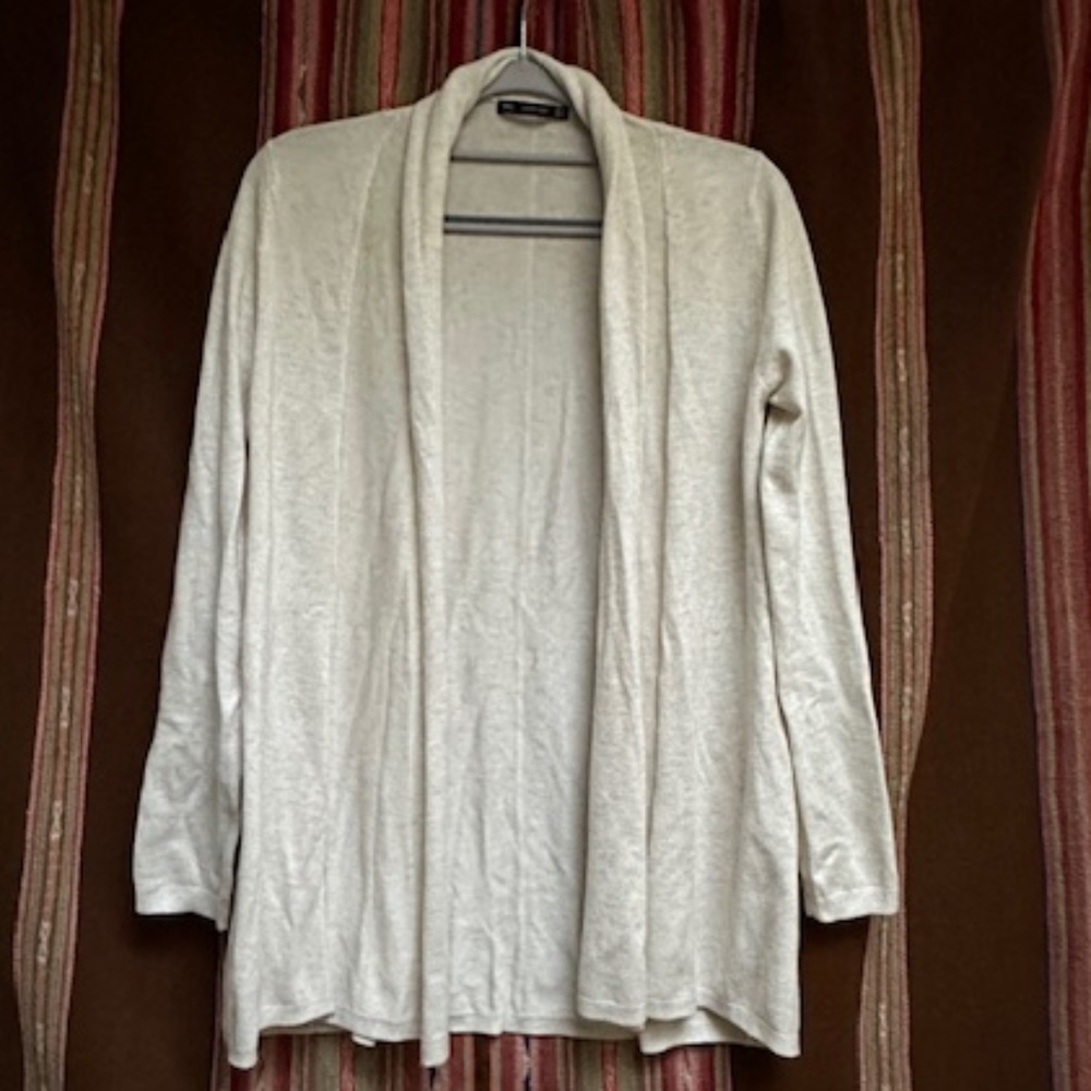 ZARA OPEN KNIT CARDIGAN- SIZE SMALL CREAM